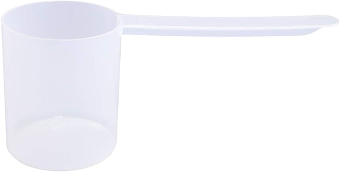 80cc Long Handle Measuring Scoop (1/3 Cup / 2.7 oz / 80mL) - Heavy-Duty Plastic Spoon for Powders, Protein, Coffee, and Baking, 1-Pack