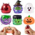 JOYIN 6 PCS Halloween Glitter Squishy Toys, Slow Rising Squishy Toys, Anxiety Relief Stress Balls, Sensory Toy for Kids Teens, Party Favors, Trick or Treating, Classroom Prize