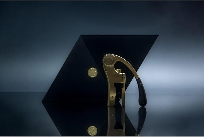 L’Atelier du Vin Geometry Lever Corkscrew Set - Oeno Motion Gold Luxury Wine Bottle Opener with Premium Gift Box Hand Made for Wine Tasting, Sommelier, Bartenders, Wine Accessories Designed In France