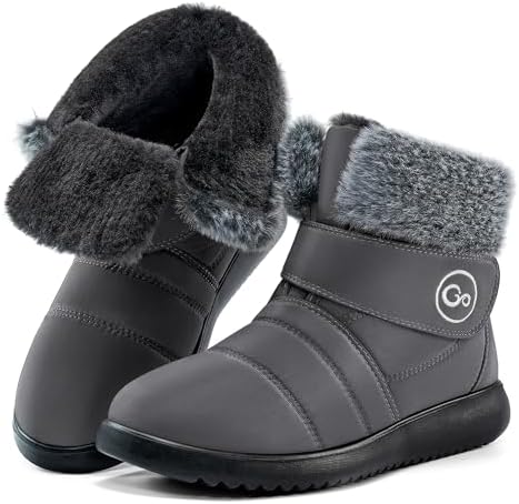 Reimferce Womens Snow Boots for Winter: Comfortable & Warm for All Day Wear - Waterproof Non Slip Booties for Commute Outdoor Walking