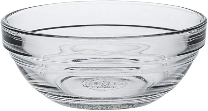 Duralex Lys 9 cm Stacking Bowl, Pack of 6, Glass, 4-3/8 oz