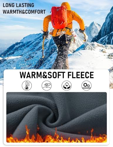 MAGCOMSEN Snow Pants for Men Fleece Lined Softshell Winter Men's Ski Pants