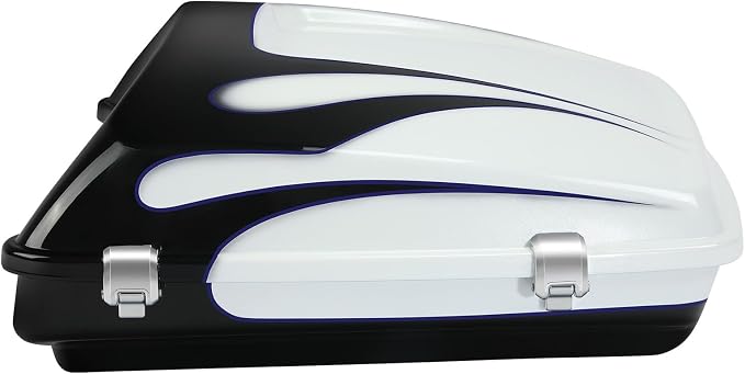 5.5" Razor Motorcycle Trunk W/Latch Key Fit For Harley 2014-2025 Touring CVO Road King Street Glide Electra Glide Ultra Limited Pack White Amethyst Black Licorice Flames