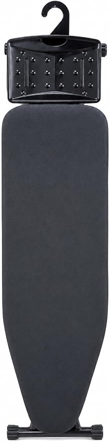 Ironing Board Metal Panel Iron Board 53" x 13.5", 7mm Thick Heat & Scorch Resistant Pad Full Metal Construction Ironing Board with Smart Hanger & 7 Adjustable Heights Compact and Space Saving