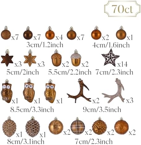 Valery Madelyn 70ct Christmas Tree Decorations Ball Ornaments Set