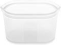 Zip Top Reusable Food Storage Bags | Medium Dish [Frost] | Silicone Meal Prep Container | Microwave, Dishwasher and Freezer Safe | Made in the USA