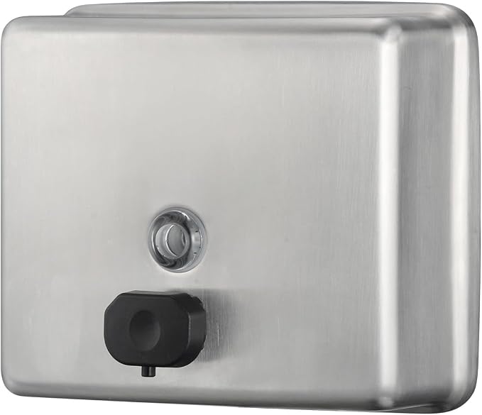 Stardrix Stainless Steel Extra Large 1400ml/47oz Capacity Industrial Grade Soap Dispenser, Commercial Wall Mount Bathroom Hand Soap Dispenser with Corrosion Proof Lining and Anti-Leak Pump
