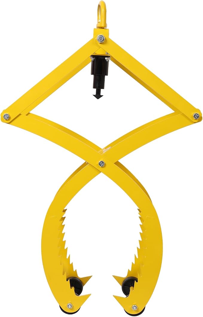 Automatic Grip and Release Log Tongs with 360° Swivel, 3300 LBS Capacity