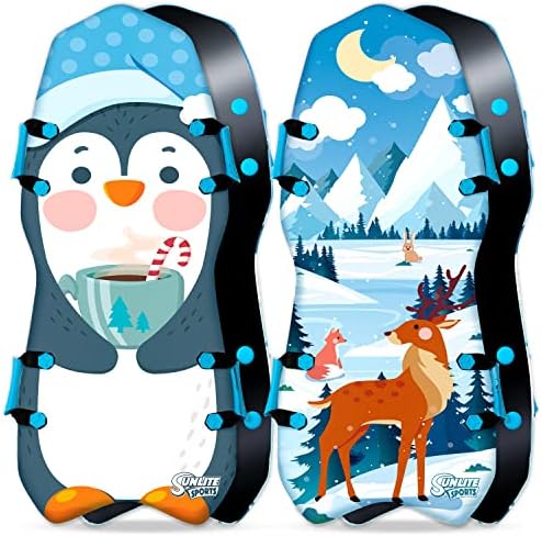 Sunlite Sports 45” Foam Snow Sled for Kids & Adults, Durable Reinforced Bottom, Sturdy Fabric Stitching & Easy-Carry Design for Winter Family Fun