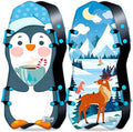 Sunlite Sports 45” Foam Snow Sled for Kids & Adults, Durable Reinforced Bottom, Sturdy Fabric Stitching & Easy-Carry Design for Winter Family Fun