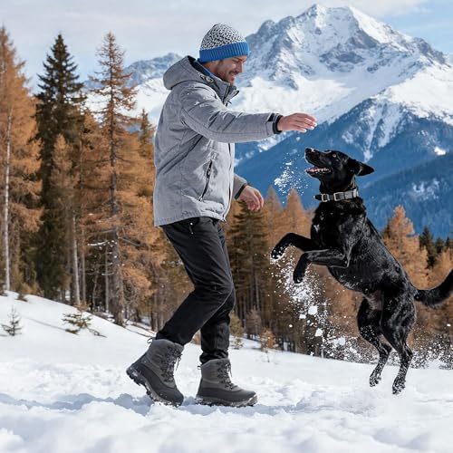 NORTIV 8 Men's Insulated Waterproof Winter Snow Boots