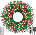 Ollny Christmas Lights, 500LED 164FT Long Christmas Tree Lights with 8 Modes Remote Timer IP44 Waterproof, Outdoor Christmas Lights for Tree House Yard Outside Xmas Decorations (Red+Green)