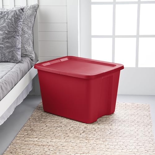 18 Gallon Plastic Storage Bins with Lids, Large Stackable Tote Containers for Home Organization