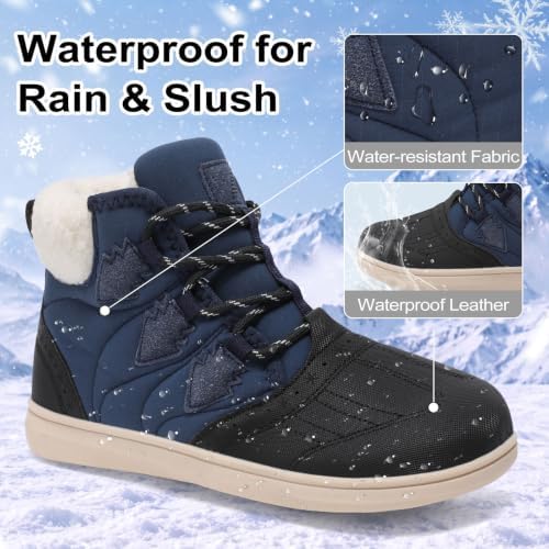 BARERUN Womens Waterproof Winter Snow Boots Lightweight Warm Ankle Booties