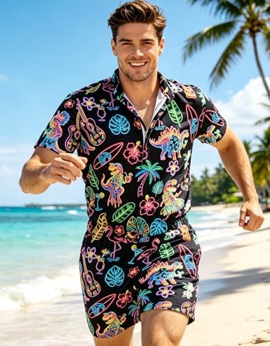 RAISEVERN Mens Romper Male Zipper Shorts Sleeve One Piece Bro Outfits