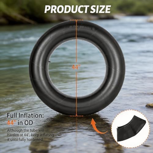 44 Inch Snow & Water Tire Tubes, 2 Pack Heavy-Duty Butyl Rubber