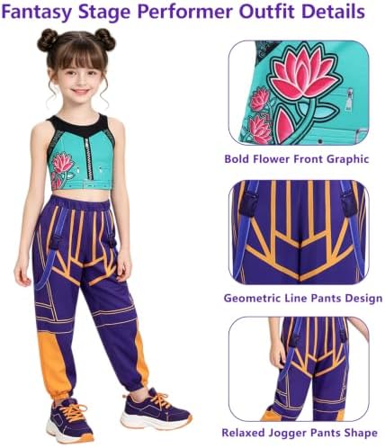 Pop Performer Costume Kids Girls Halloween Costumes with Accessories Set