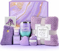 LE CADEAU Christmas Birthday Get Well Soon Gifts Basket for Women w/Blanket