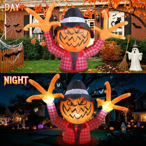 Halloween Inflatable Pumpkin Monster with Fingers Decorations