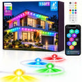 150Ft Permanent Outdoor Lights, RGB+IC Smart LED Eave Lighting with App/Remote Control,IP67 Waterproof,16 Million Colors,Scene Modes, DIY Music Sync, for Christmas, Holiday & Party Decor