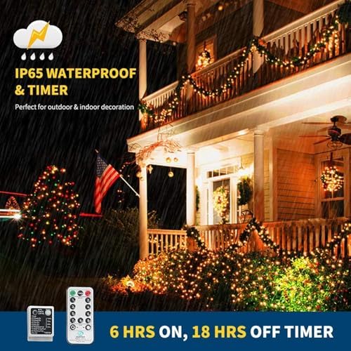MZD8391 105FT 300LED Color Changing Christmas Light, Christmas Tree Lights
