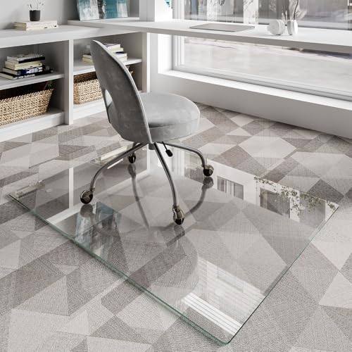 Koonmi Glass Chair Mat for Carpet, 36"x48" Thick Office Chair Mat