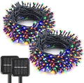 SyouHome Solar String Lights Outdoor, 2 Pack 200 LED Solar Christmas Lights