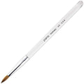 PANA Pure Kolinsky Hair Nail Brush - Round Clear Acrylic Handle (Size 6) - for Acrylic Nail Application, Nail Extension, Manicure Pedicure Salon Beginner and Professional
