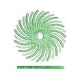 Dedeco Sunburst Radial Bristle Discs 48-Pack - 9/16" Curved - Light Green 14000 Grit (Ultra-Fine, 1 Micron) - Aluminum Oxide for Polishing & Finishing