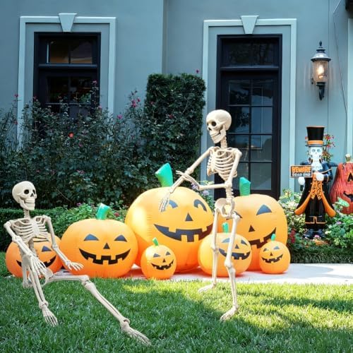 36" Skeleton Halloween Decorations, 3FT Life Size Skeleton Posable Joints