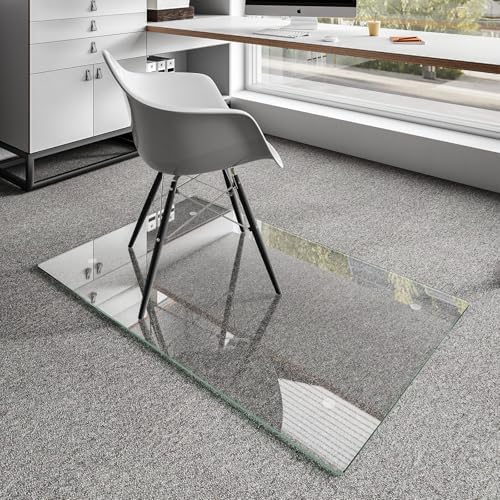Koonmi Glass Chair Mat for Carpet, 30"x48" Thick Office Chair Mat