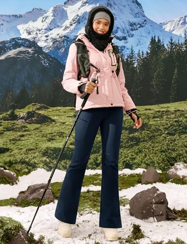 IUGA Snow Ski Pants Womens Waterproof Softshell Fleece Insulated Outdoor