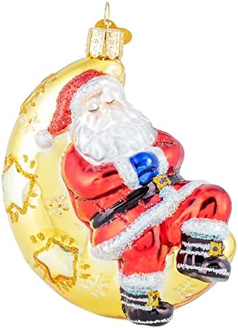 Old World Christmas Moonlight Santa Tree Ornament