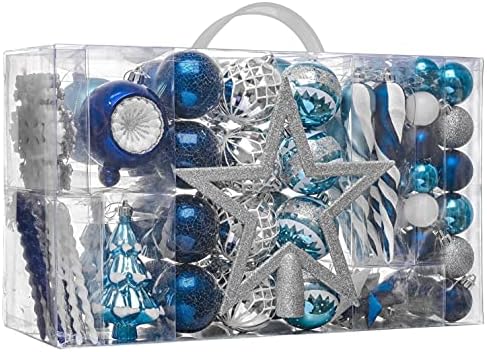 Valery Madelyn 100ct Christmas Tree Decorations Ball Ornaments Set Medium