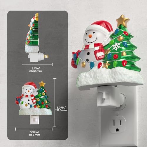 L LOHAS LED Christmas Night Lights Plug into Wall, 5000K Daylight