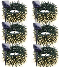 Solar Christmas Lights Outdoor 6 Pack 228FT 600LED String Lights Warm White