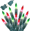 Red and Green Christmas Lights, 20FT 100 Count Incandescent Mini String Lights, Connectable Waterproof Fairy Light Christmas Decorations for Indoor Outdoor Xmas Tree Garland Garden Patio Party Decor