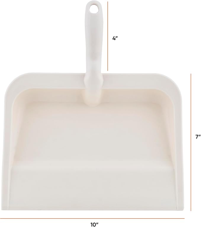 Polka Dot Design Broom with White Plastic Dustpan, Sweep Set Indoor and Outdoor Use, Green/White, by Superio