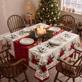 Square Christmas Tablecloth, Holiday Dining Decor, 60x60 Inch