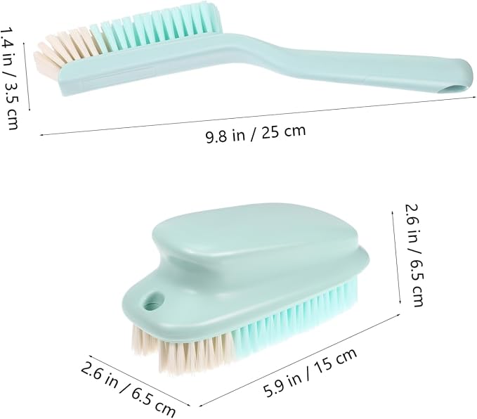 GALPADA 4sets Shower Scrubber Brush Multi-Purpose Detailing Brush for Clothes Boot Long Handle Shoe Household Cleaning Tools