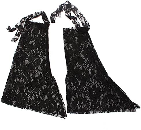 OBEEII Kids Girls Witch Costume Handmade Knitted Tulle Dress Evil Queen Dress Up Costume for Halloween Carnival Cosplay