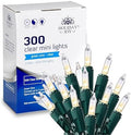 Holiday Joy Incandescent Christmas Lights - 300 Count Warm White, 64FT