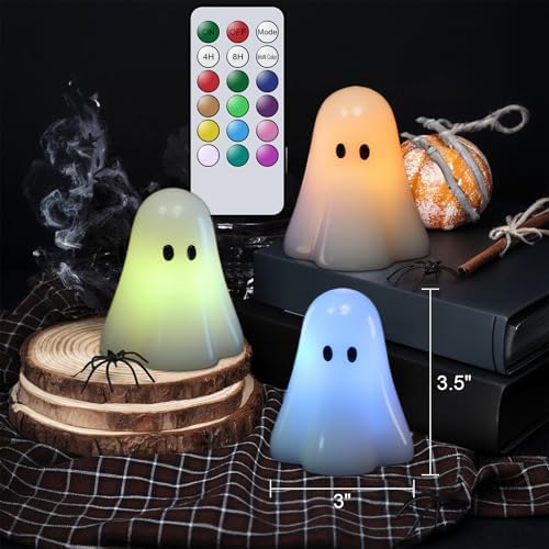 Wondise Halloween Flameless Candles Color Changing with Remote Timer