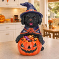 Halloween Black Labrador Candy Bowl, Pumpkin Candy Holder