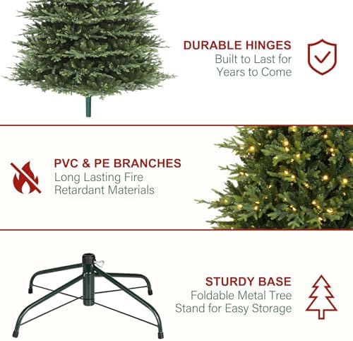Hykolity 12 ft Christmas Tree with Realistic PE Foliage
