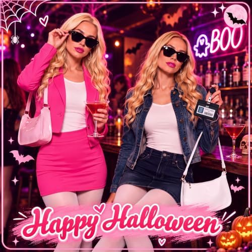 Kingdder 2-Person Agent Halloween Costume Set, 10 Pcs Multicolor