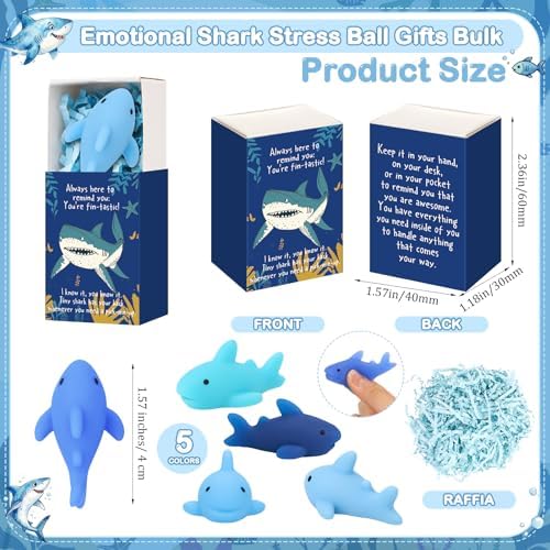 24 Sets Shark Appreciation Gifts Positive Remind Party Favors