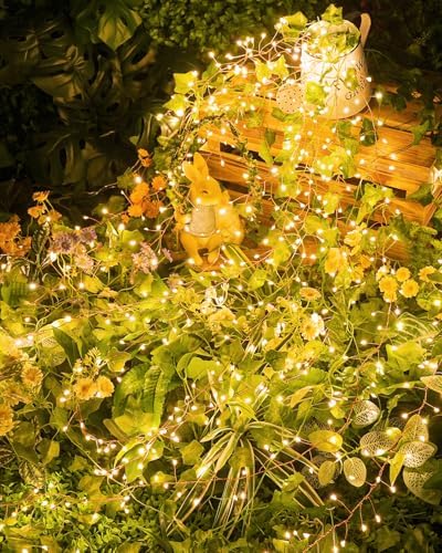 240 LED Solar Fairy Lights Outdoor Waterproof IP65, 20FT 8 Lighting Modes