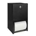 Stardrix Matte Black 2 Roll Stainless Steel Commercial Toilet Paper Dispenser, Heavy Duty Wall Mount Tissue Holder with Lock for Restroom/Bathroom