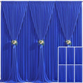 6 Panels Royal Blue Backdrop Curtain for Parties Wrinkle Free Blue Photo Curtains Backdrop Drapes Fabric Decoration for Wedding Birthday Party Baby Shower 30ft(W) x 10ft(H)